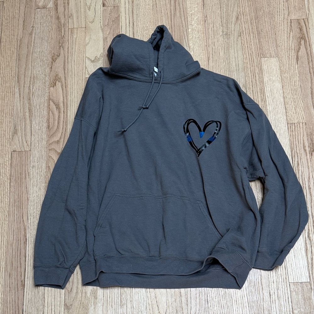 Police Wife Sweatshirt Gray Hooded
